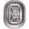Handi-Foil 14.43 in. x 3.12 in. x 17.68 in. 272 oz. Giant Rack Aluminum Roaster Pan - Silver (100/Carton)